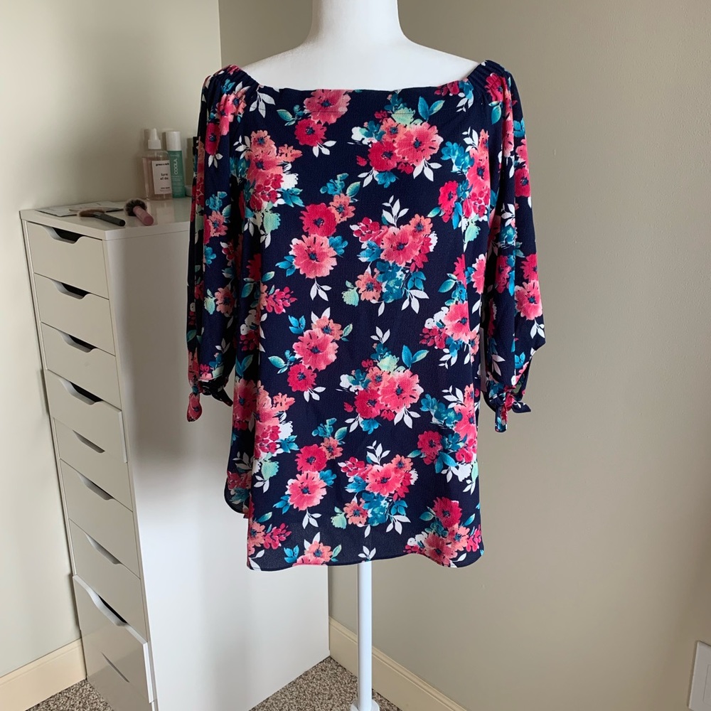 Off the shoulder floral top